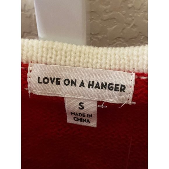 New Ladies Juniors Teen Love on a Hanger Christmas Sweater tinsel tank Sz‎ S - Picture 5 of 7